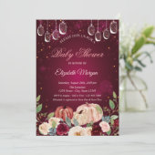 Aquarellpumpen, Lichter, Blumenkinderdusche Einladung (Stehend Vorderseite)