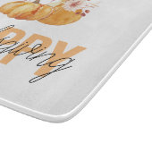 Aquarellpumpen & Orange Happy Thanksgiving Schneidebrett (Ecke)