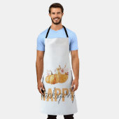 Aquarellpumpen & Orange Happy Thanksgiving Schürze (Getragen)