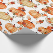 Aquarellpumpen Orangefarbene Rose Geschenkpapier (Ecke)