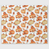 Aquarellpumpen Orangefarbene Rose Geschenkpapier (Flach)