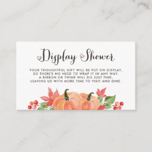 Aquarellpumpen und Ahorn-Blätter Anzeigeraum Begleitkarte