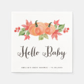 Aquarellpumpen und Ahorn-Blätter Kinderdusche Serviette (Vorderseite)