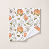 Aquarellpumpen und Blattmuster Badhandtuch Set (Waschlappen)