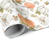 Aquarellpumpen und Blattmuster Geschenkpapier (Rolleneckpunkt)