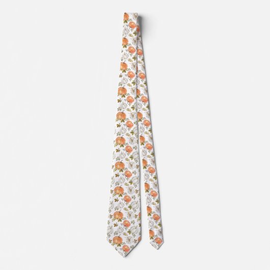 Aquarellpumpen und Blattmuster Krawatte (Vorderseite)