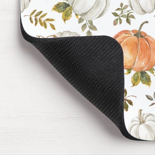 Aquarellpumpen und Blattmuster Mousepad (Ecke)