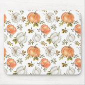 Aquarellpumpen und Blattmuster Mousepad (Vorne)