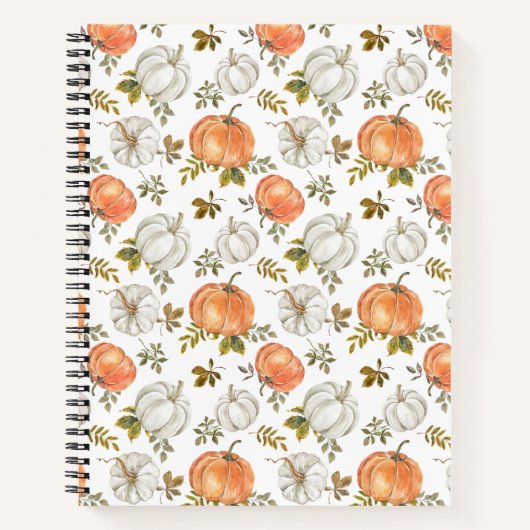 Aquarellpumpen und Blattmuster Notizblock (Vorderseite)