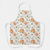 Aquarellpumpen und Blattmuster Schürze (Vorderseite)