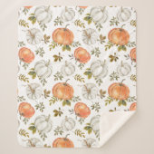 Aquarellpumpen und Blattmuster Sherpadecke (Vorderseite)