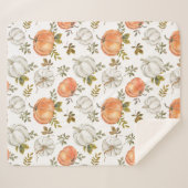 Aquarellpumpen und Blattmuster Sherpadecke (Vorderseite (Horizontal))