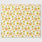 Aquarellpumpen und Sonnenblumen Geschenkpapier (Flach)