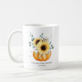 Aquarellpumpen und Sonnenblumen Herbstdusche Kaffeetasse