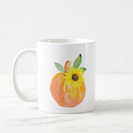 Aquarellpumpen und Sonnenblumen Kaffeetasse