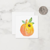 Aquarellpumpen und Sonnenblumen Mitteilungskarte (Vorderseite/Rückseite Beispiel)