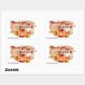 Aquarellpumpen und Sonnenblumen Rechteckiger Aufkleber (Blatt)