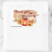 Aquarellpumpen und Sonnenblumen Rechteckiger Aufkleber (Tasche)