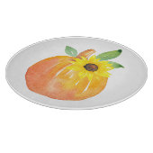 Aquarellpumpen und Sonnenblumen Schneidebrett (Ecke)