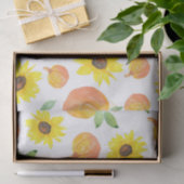 Aquarellpumpen und Sonnenblumen Seidenpapier (Geschenk)