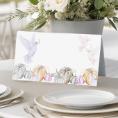 Aquarellpumpen und Weißtauben-Erntedank Platzkarte