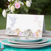 Aquarellpumpen und Weißtauben-Erntedank Platzkarte