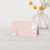 Aquarellpumpen und Weißtauben-Erntedank Platzkarte (Vorderseite)