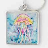 Aquarellqualle Schlüsselanhänger (Vorne)
