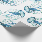 Aquarellquallenmuster Geschenkpapier (Ecke)