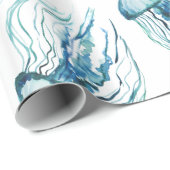 Aquarellquallenmuster Geschenkpapier (Rolleneckpunkt)