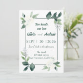 Aquarellrahmen Einladung (Stehend Vorderseite)