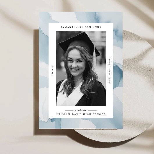 Aquarellrahmen Eleganter Abschluss Ankündigung