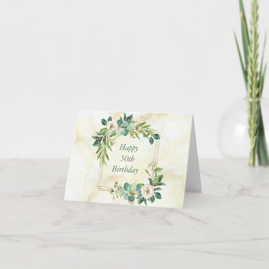 Aquarellrahmen für Aquarellfarben-Blume Karte (Vorderseite)