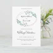 Aquarellrahmen Hochzeitseinladung Einladung (Stehend Vorderseite)