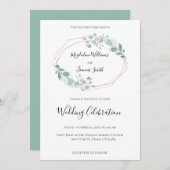 Aquarellrahmen Hochzeitseinladung Einladung (Vorne/Hinten)