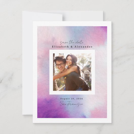 Aquarellrahmen Save The Date (Vorderseite)