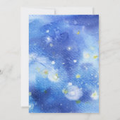 Aquarellraum Galaxy Astronaut Geburtstag Einladung (Rückseite)