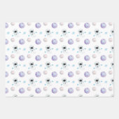 Aquarellraum Galaxy Astronaut Geschenkpapier Set (Vorderseite 2)