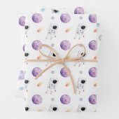 Aquarellraum Galaxy Astronaut Geschenkpapier Set (Beispiel)