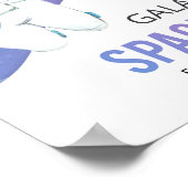 Aquarellraum Galaxy Astronaut Poster (Ecke)