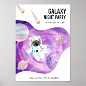 Aquarellraum Galaxy Astronaut Poster (Vorne)