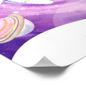 Aquarellraum Galaxy Astronaut Poster (Ecke)