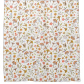 Aquarellräume und Blume Duschvorhang (Vorderseite)