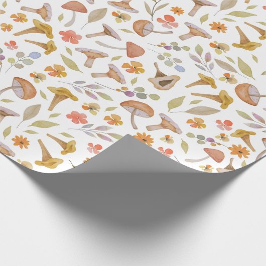 Aquarellräume und Blume Geschenkpapier (Ecke)