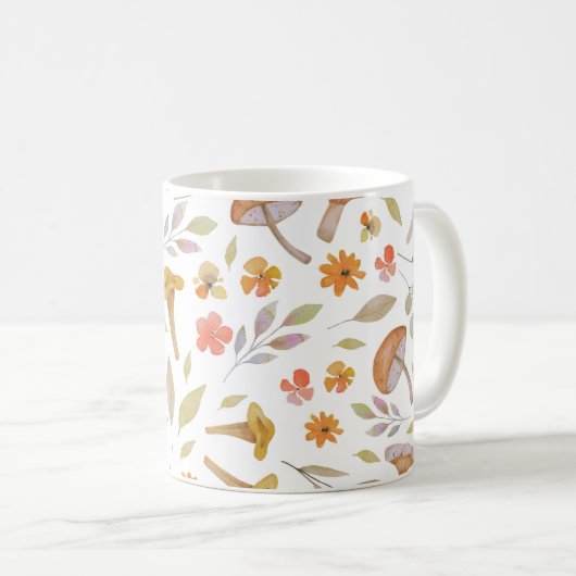 Aquarellräume und Blume Kaffeetasse (VorderseiteRechts)