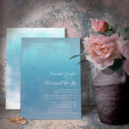 Aquarellreflektionen Hochzeit Dusty Blue ID774 Einladung