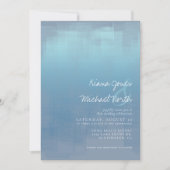 Aquarellreflektionen Hochzeit Dusty Blue ID774 Einladung (Vorderseite)