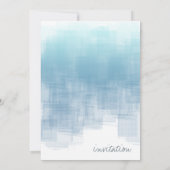 Aquarellreflektionen Hochzeit Dusty Blue ID774 Einladung (Rückseite)