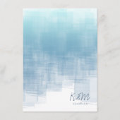 Aquarellreflektionen Hochzeit Dusty Blue ID774 Menükarte (Rückseite)
