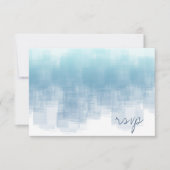 Aquarellreflektionen Hochzeit Dusty Blue ID774 RSVP Karte (Vorderseite)